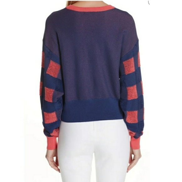 Rag & Bone Women's Ridley Pullover in Gingham Cotton Blend SZ SP - Picture 2 of 6